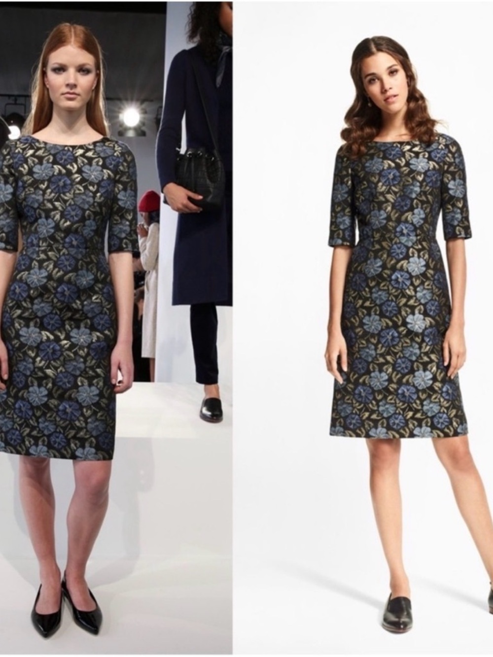 Brooks Brothers brocade dress 8